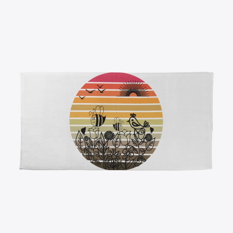 Retro vintage sunset design
