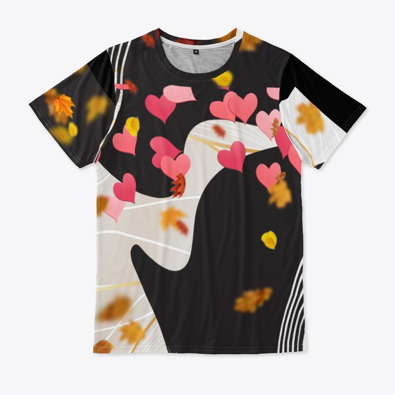 Heart with black and white 