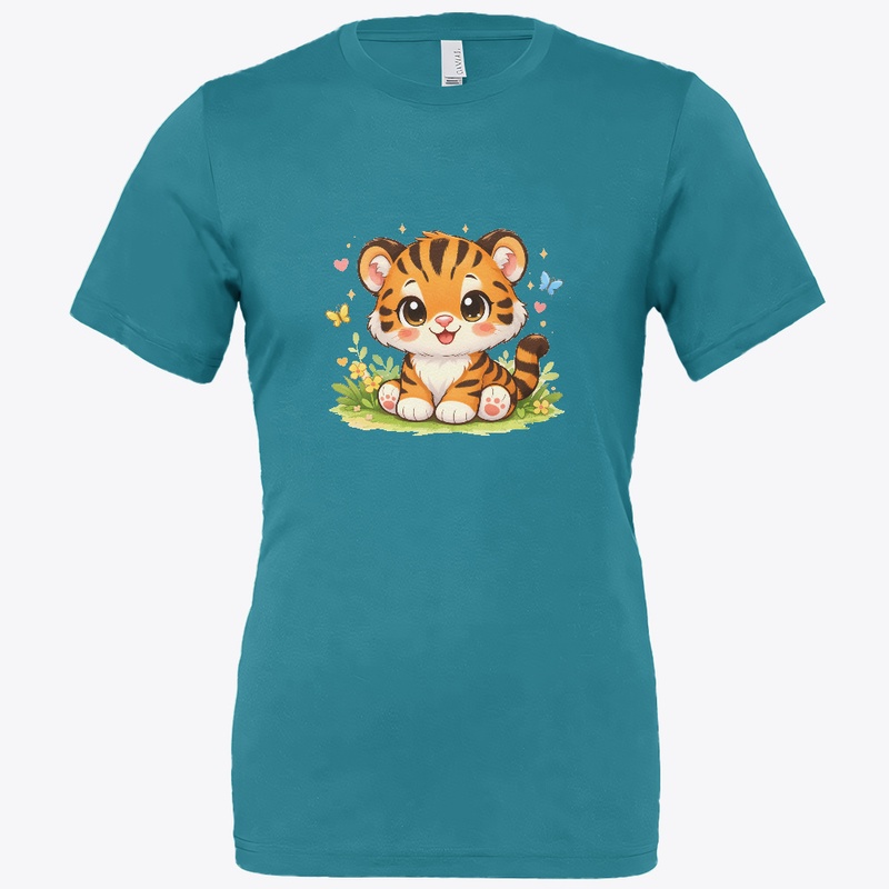 Adorable Tiger Cub Kids T-Shirt Design
