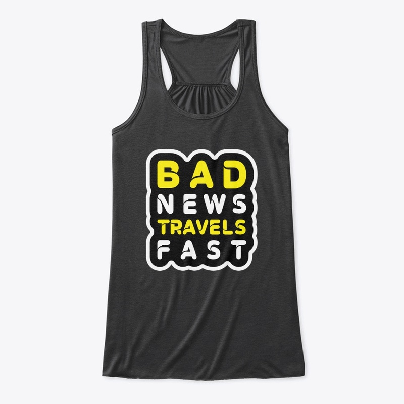 bad news travels fast t-shirt design 