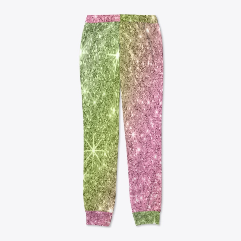 Sparkly Pink and Green 