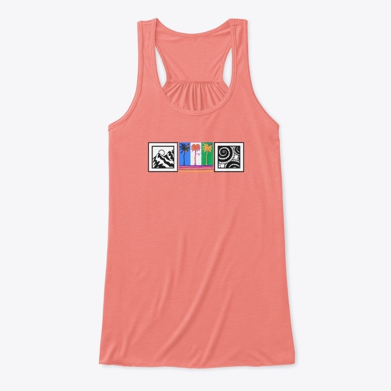 Blocks- Sea, Palm Trees, Swirls.