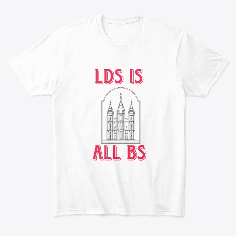 LDS is All BS apparel - Red Lettering