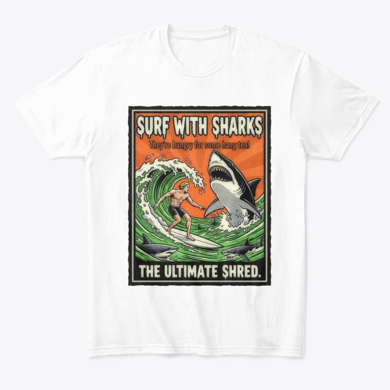 Surf with sharks
