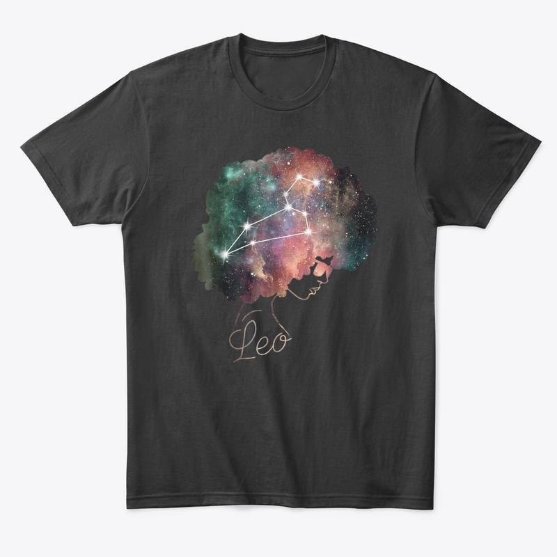 Womens Leo Birthday Black Girl August Ts