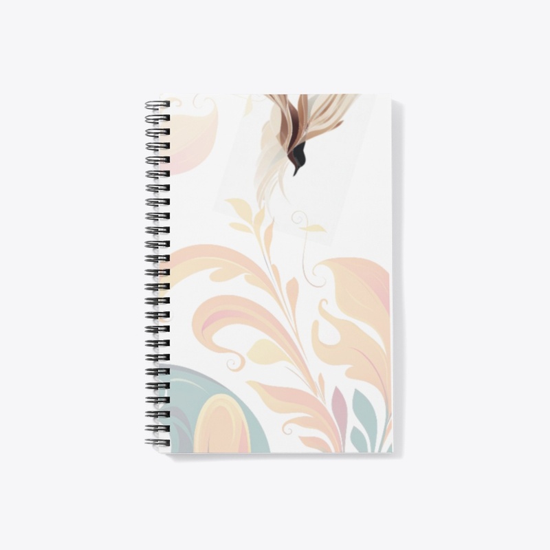 Freedom in Flight–Elegant Bird Swirl art