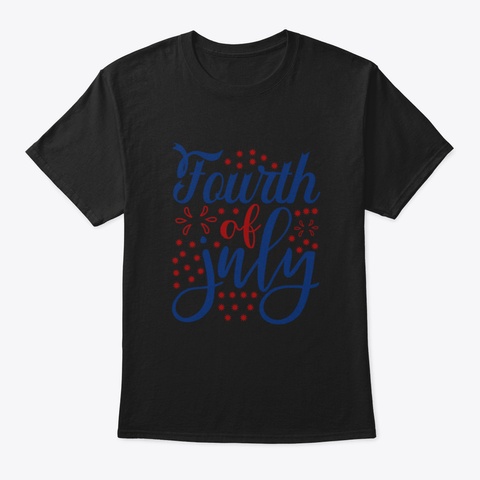 Fourth Of July H0ooo Black T-Shirt Front