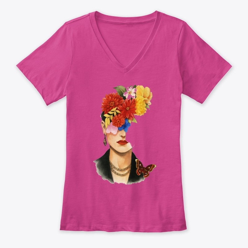 Floral Reflection – Abstract Mixed-Media