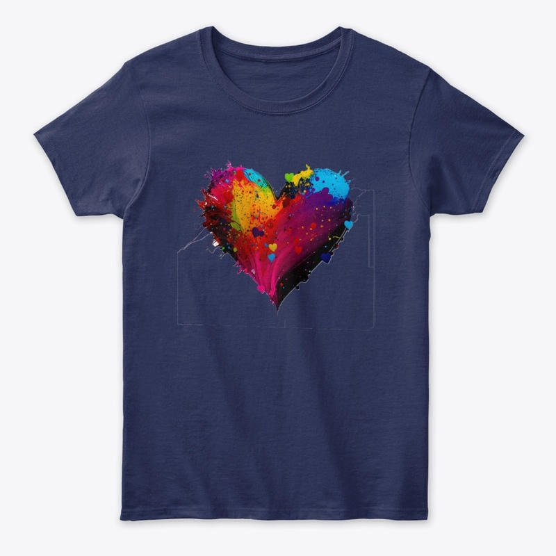 Heart shape design tshirts 
