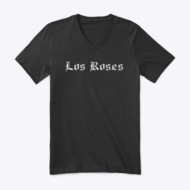 Los Roses white logo T Shirts