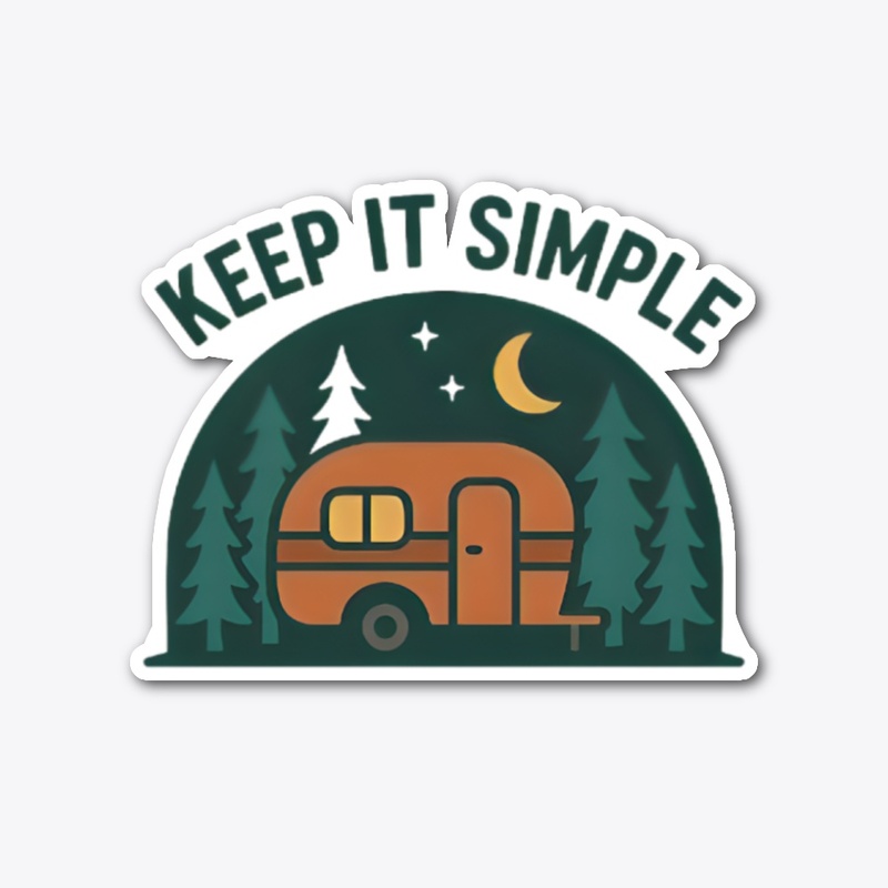Keep It Simple-Retro Camper Night Forest