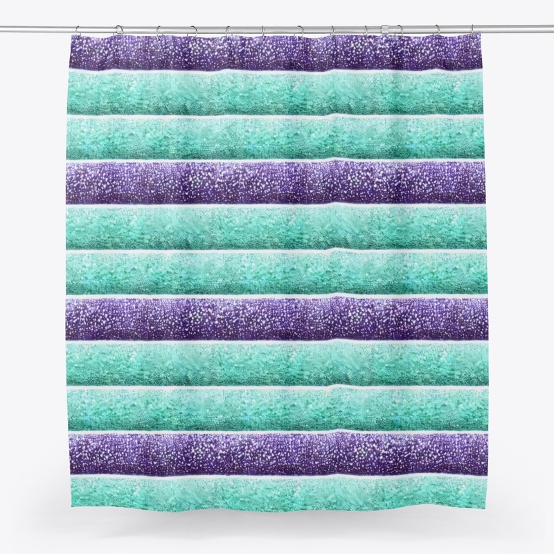 Sparkly Green & Purple Design 