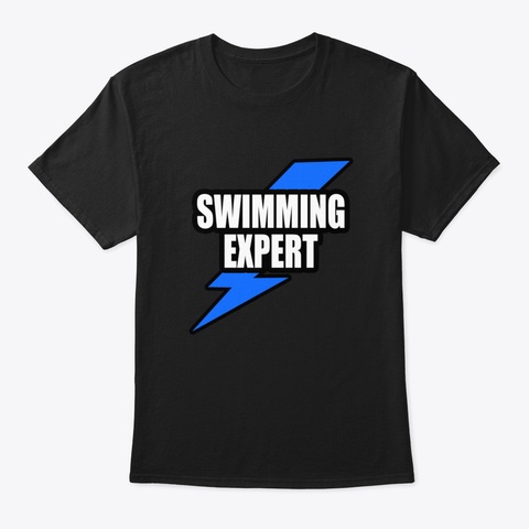 Swimming Tts5n Black T-Shirt Front