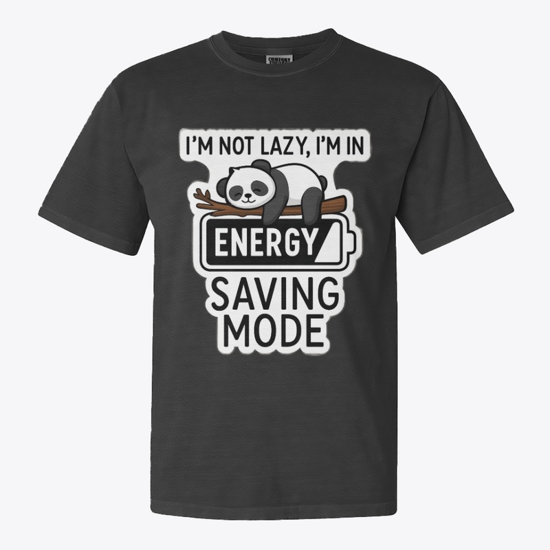 Energy Saving Mode Panda T-Shirt