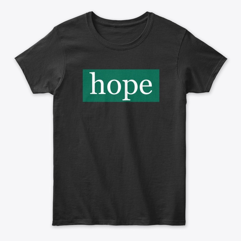Hope Written in White on Green