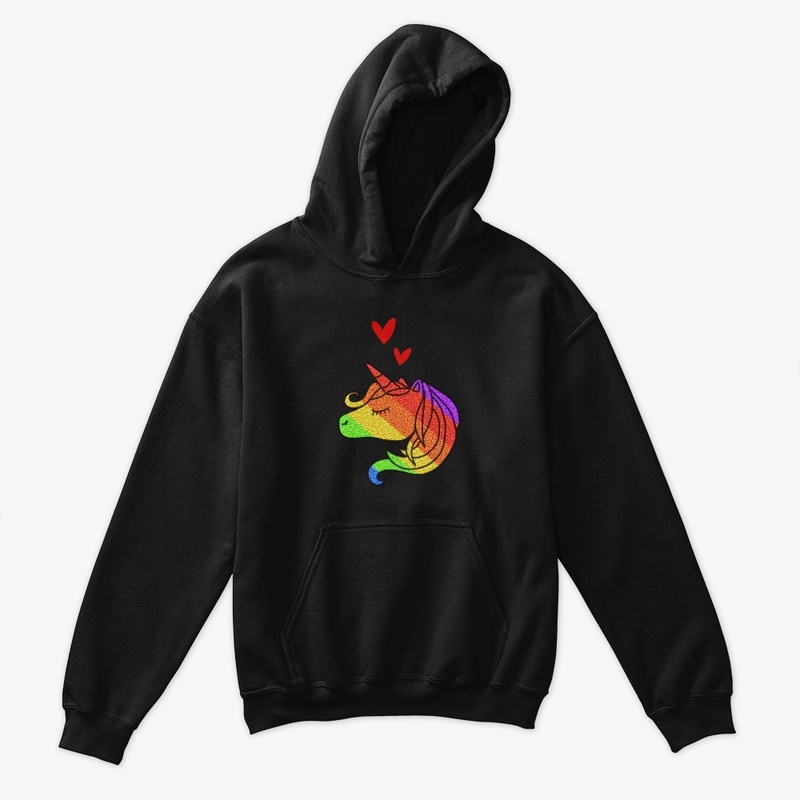 UNICORN - LOVE - Kids Classic Hoodie 