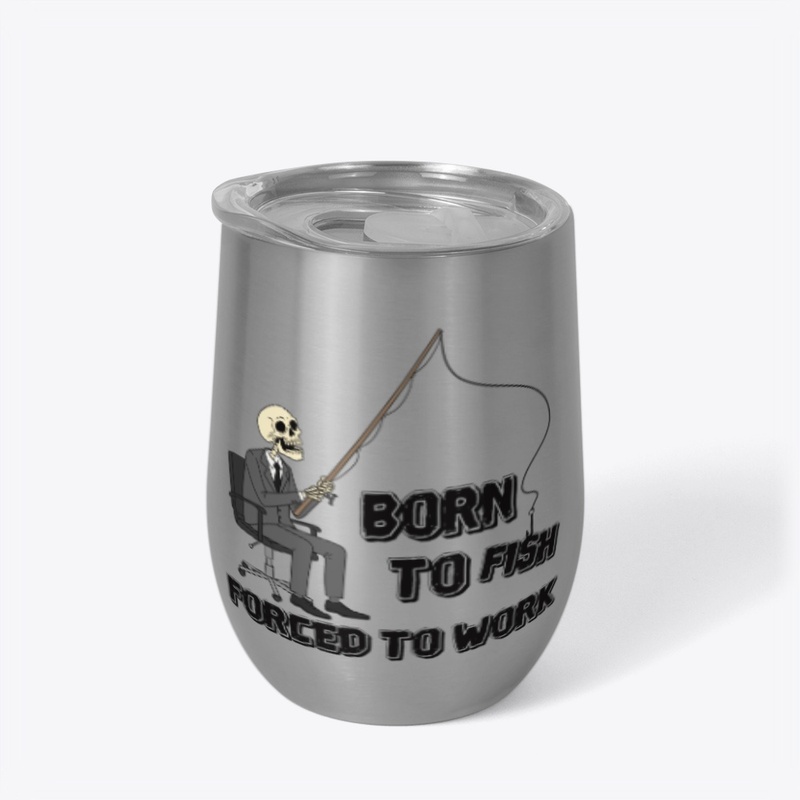 Funny Skeleton Fishing Design