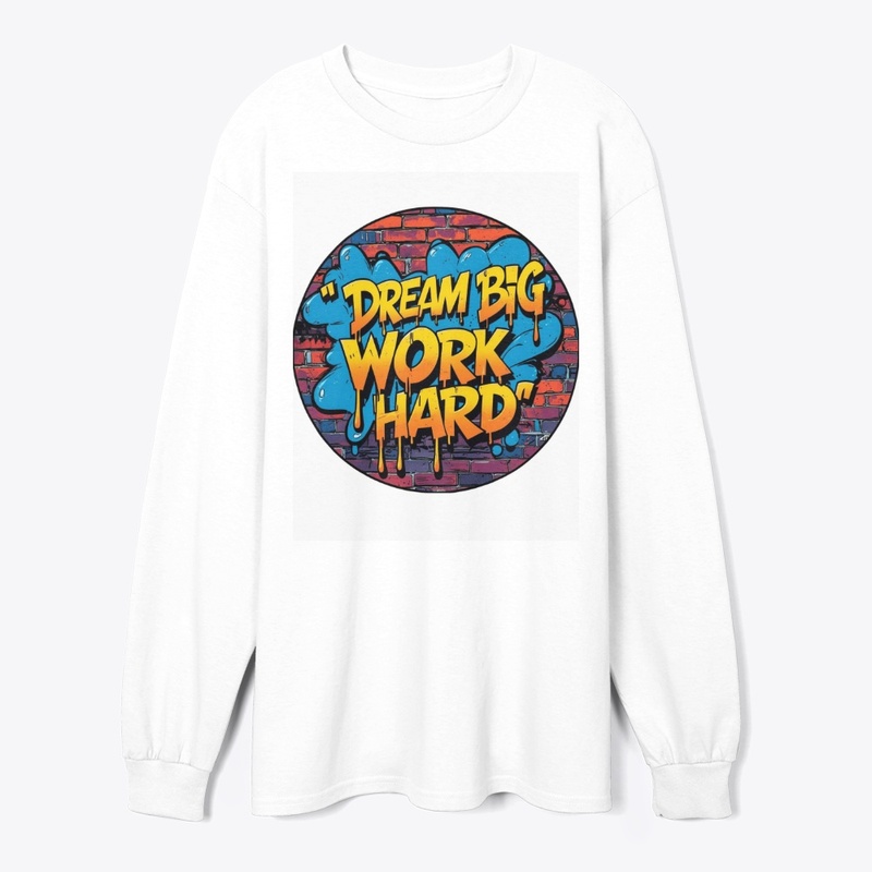 "DREAMBIG WORK HARD Typography T-Shirt