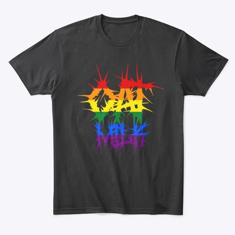 Oat Milk Pride Shirt Black T-Shirt Front