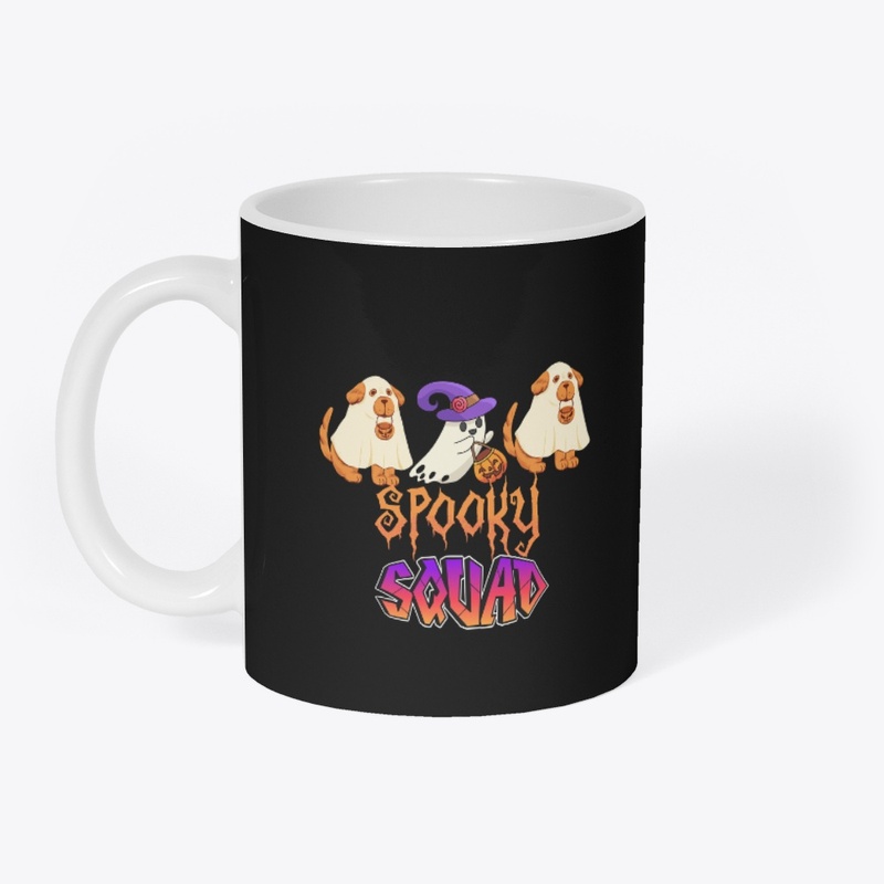 Halloween Ghost Dog Spooky Squad Tshirt