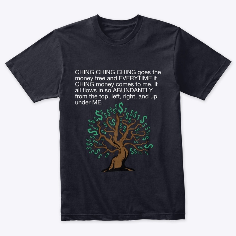 Money tree shirt/ white letters