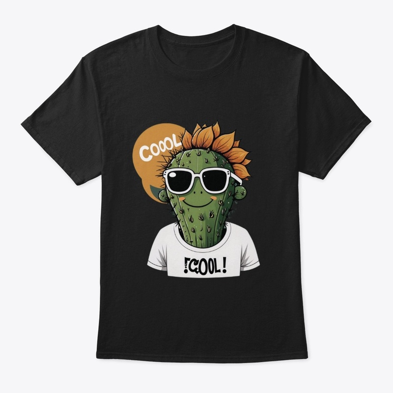 cartoon cactus wearing sunglasses