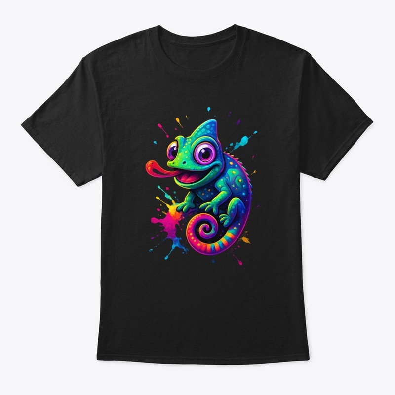 Colorful Chameleon Art Tee