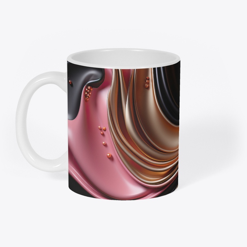 Pink Gold Black Swirls