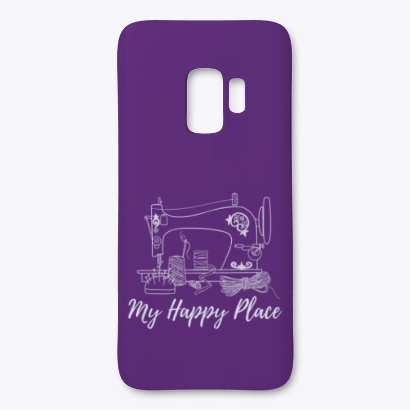 My Happy Place -wht- Sewing Machine Art