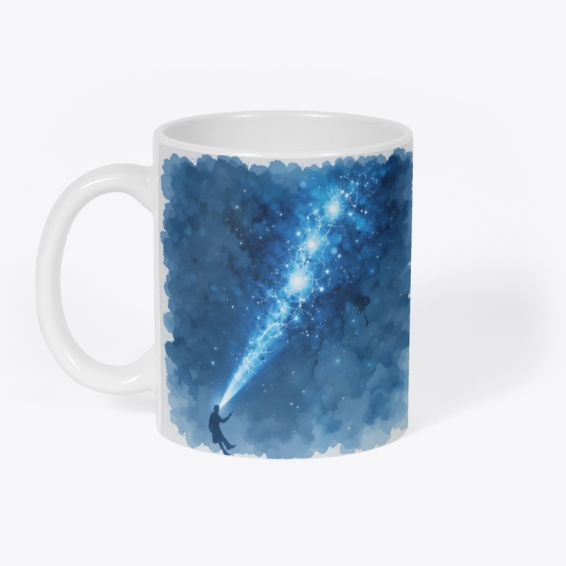 Blue comet falling while shining