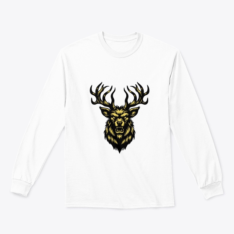 Angry Deer Head Design