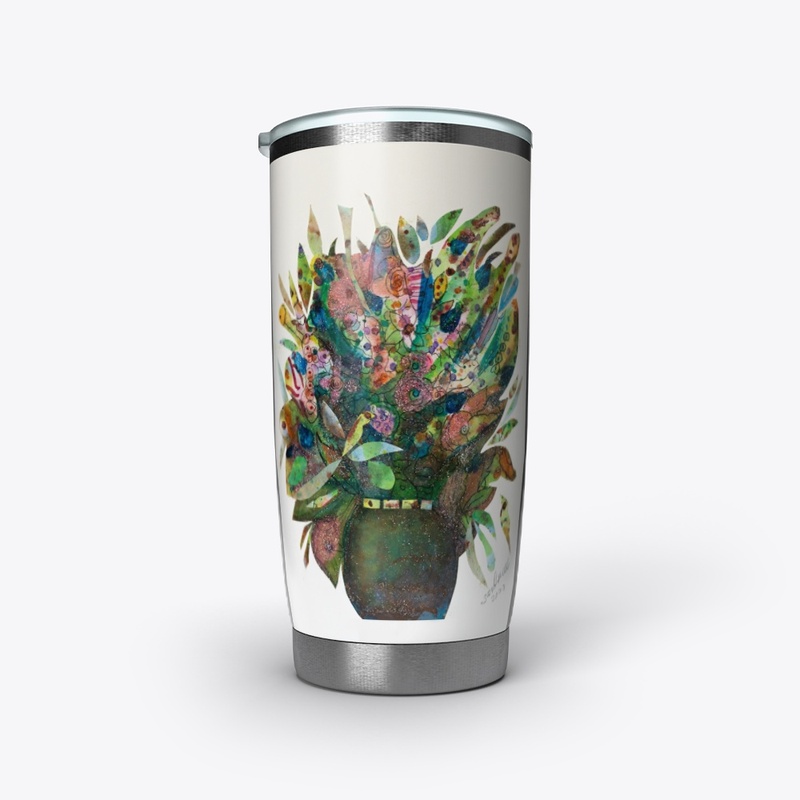 Flowers in Green vase 