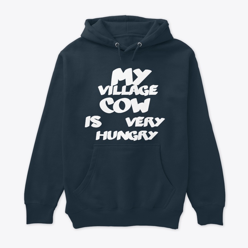 My village cow is very hungry