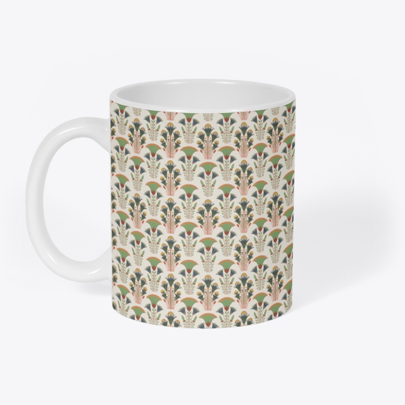 Egyptian floral boho mug.