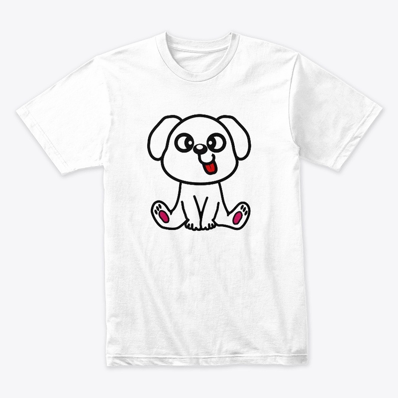 T-shirt with a cute cartoon dog design