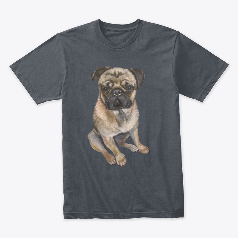 Chalk Art Pug Tee