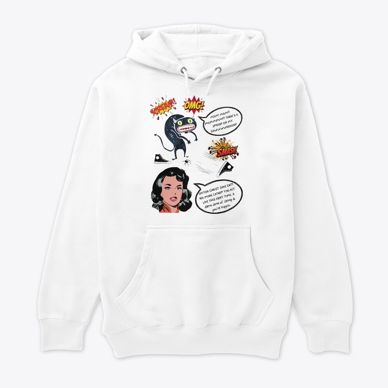 Scaredy cat FALL comic hoodie tee shirt