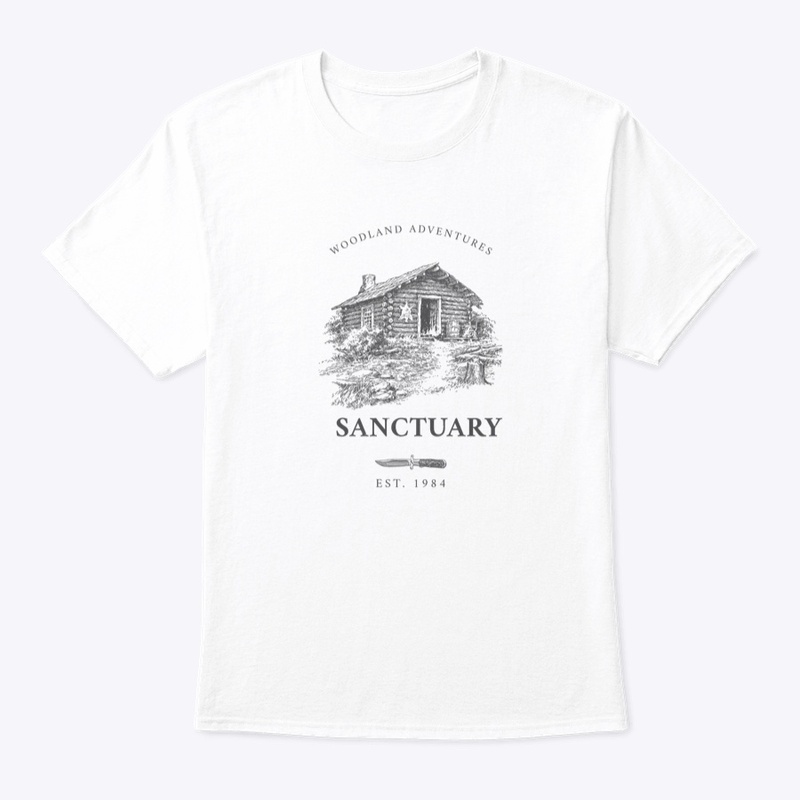 Sanctuary Black and White Illustration