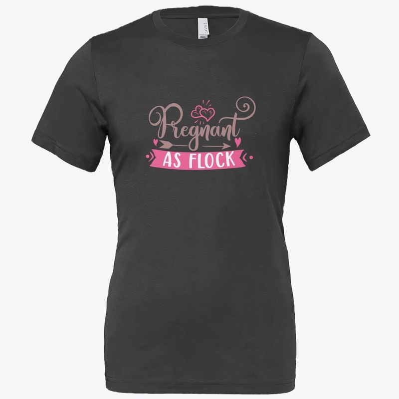 Pregnant As Flock Funny Flamingo T-Shirt