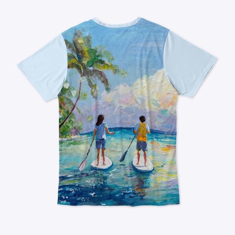 Tropical Paddle Boarding Adventure Art