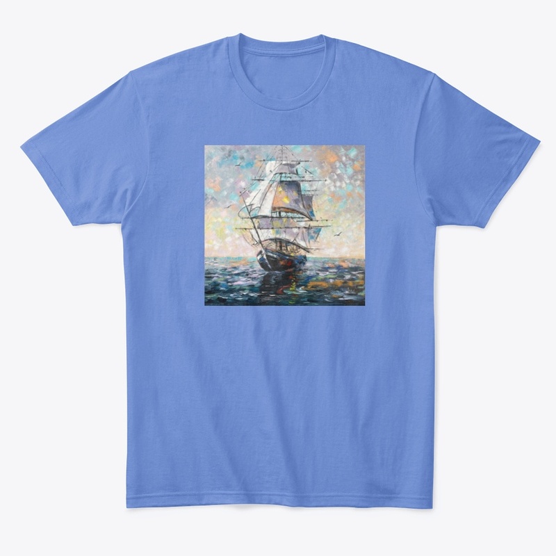 Sailing Ship & Ocean Sunset Fine Art