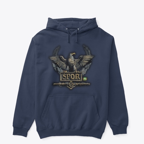 Spqr Range Navy T-Shirt Front