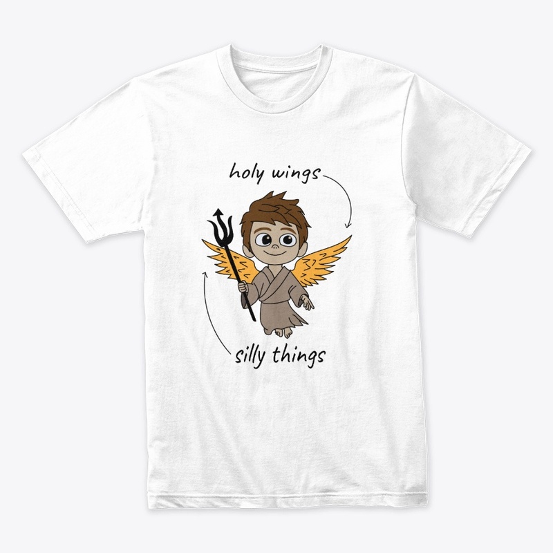 Celestial Child Angel with Golden Wings