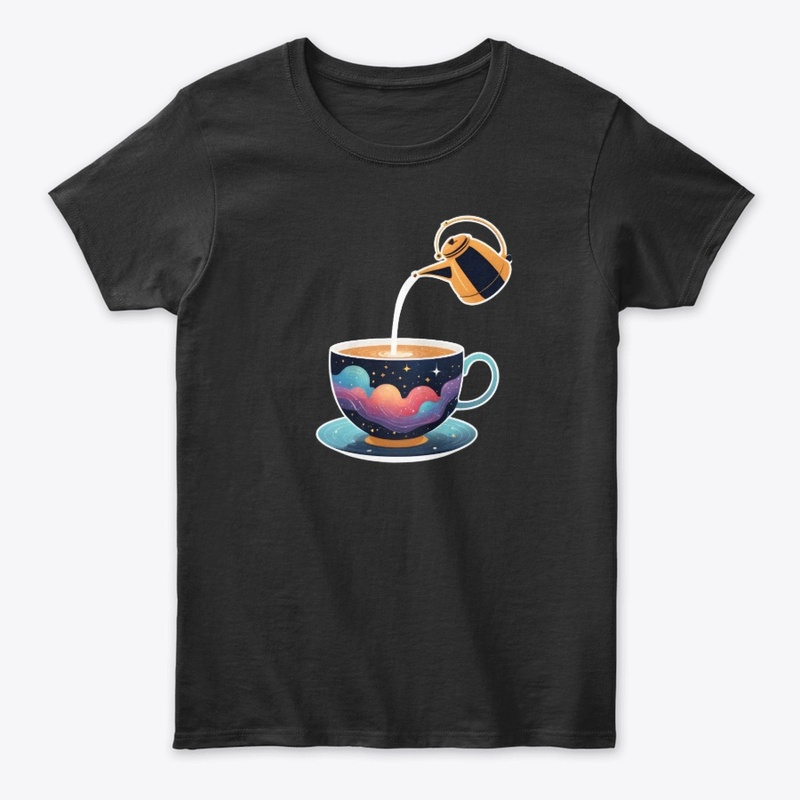 Tea Kettle Galaxy Pour with Stars Steam.