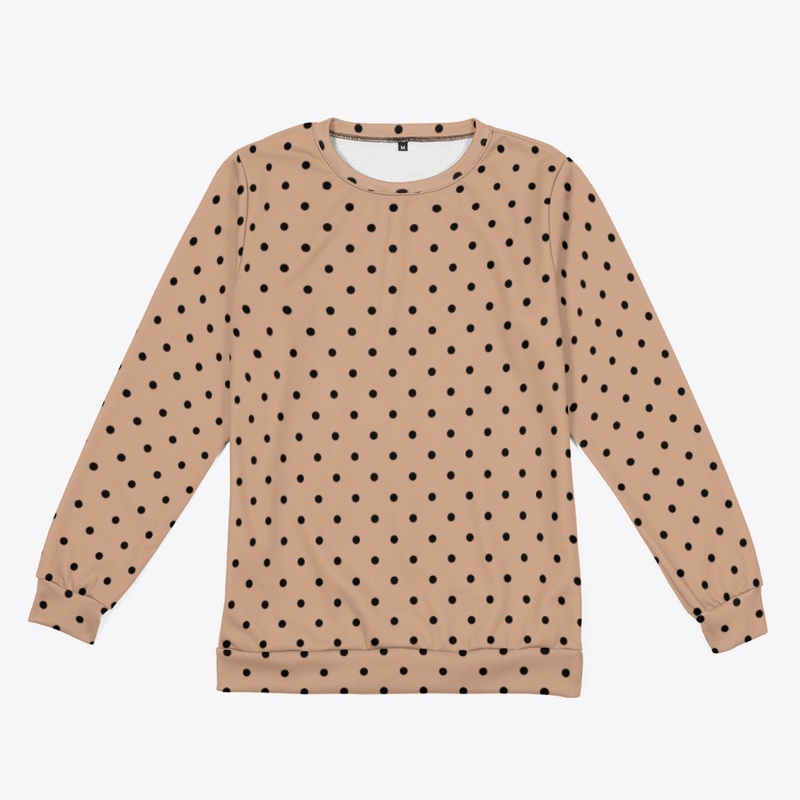Coffee Black Polka Dots