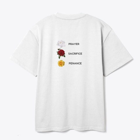Rosa Mystica White T-Shirt Back