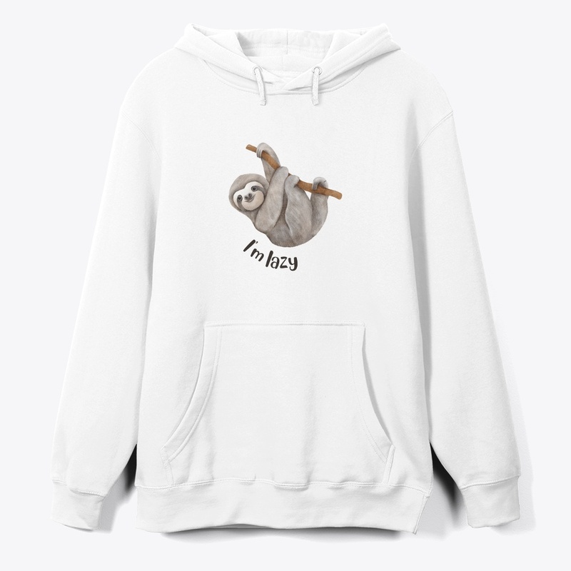 I AM LASY t shirt design 