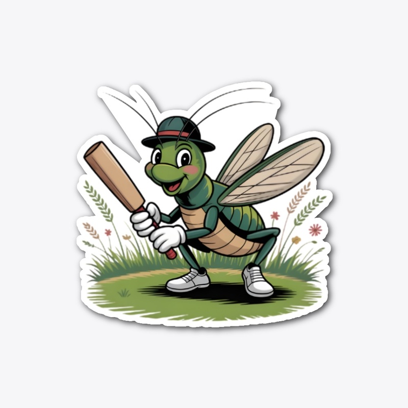 Cricket Cartoon T-shirt design 