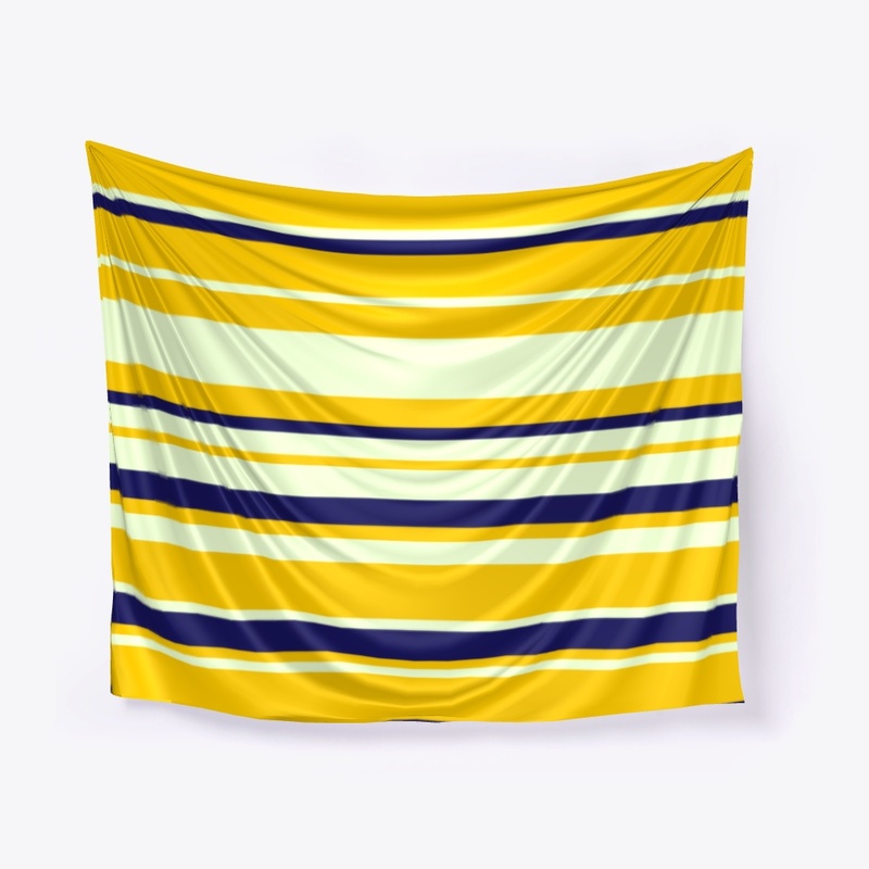 Yellow Blue Abstract Stripes