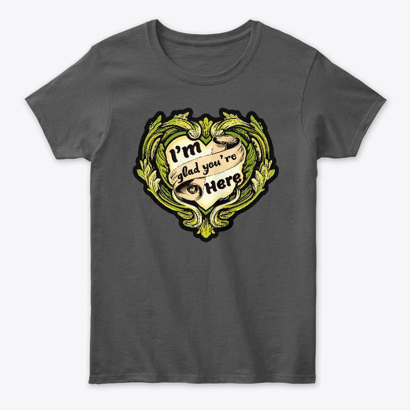 Baroque Heart chartreuse womens tee
